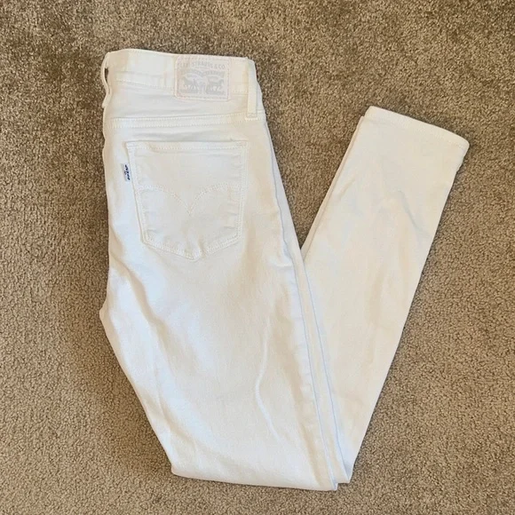 Levi's Women's White Skinny Jeans - Picture 1 of 5